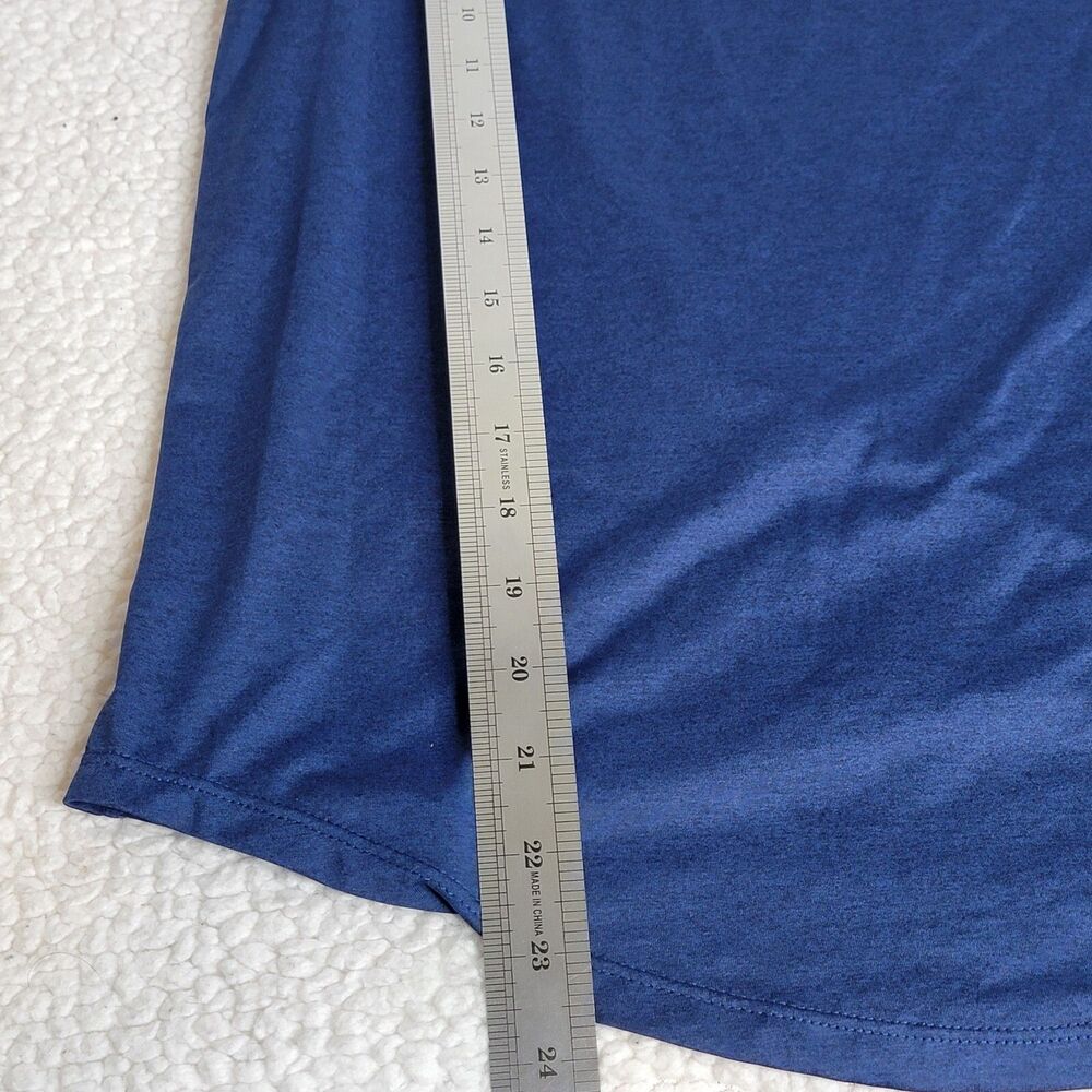 Women's Sz M Life is Good Namaste Positive Darkest Blue Lightweight Active Tank - Picture 5 of 9